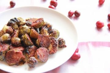 Cranberry Glazed Roasted Brussel Sprouts