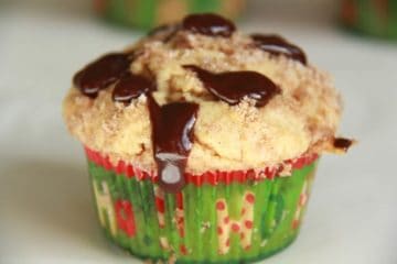 Snikerdoodle Muffins with Kahlua Chocolate Ganache