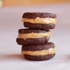 Homemade Oreos…….dipped in Peanut Butter