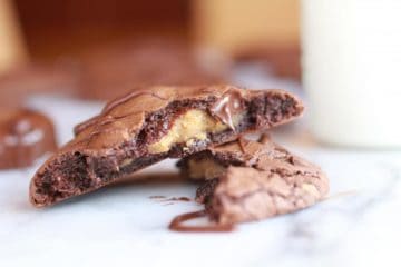 Double Chocolate Cookies……..Stuffed with Peanut Butter