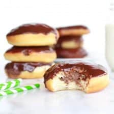 Chocolate Irish Cream Filled Donuts