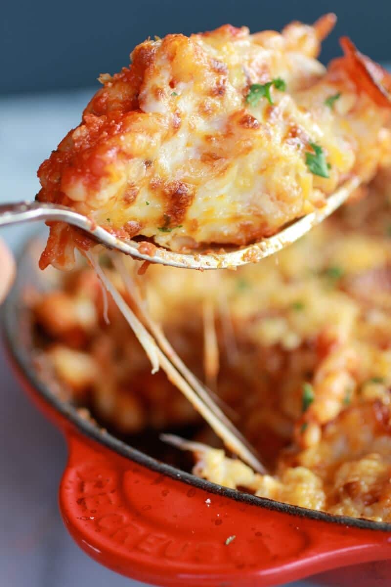Skillet Baked Pasta with Gouda Cheese-4