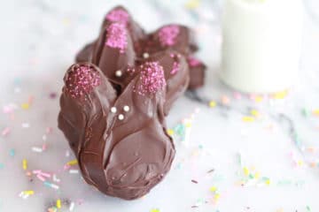 Chocolate Covered Peanut Butter Ritz Sandwiches…the Bunny edition.