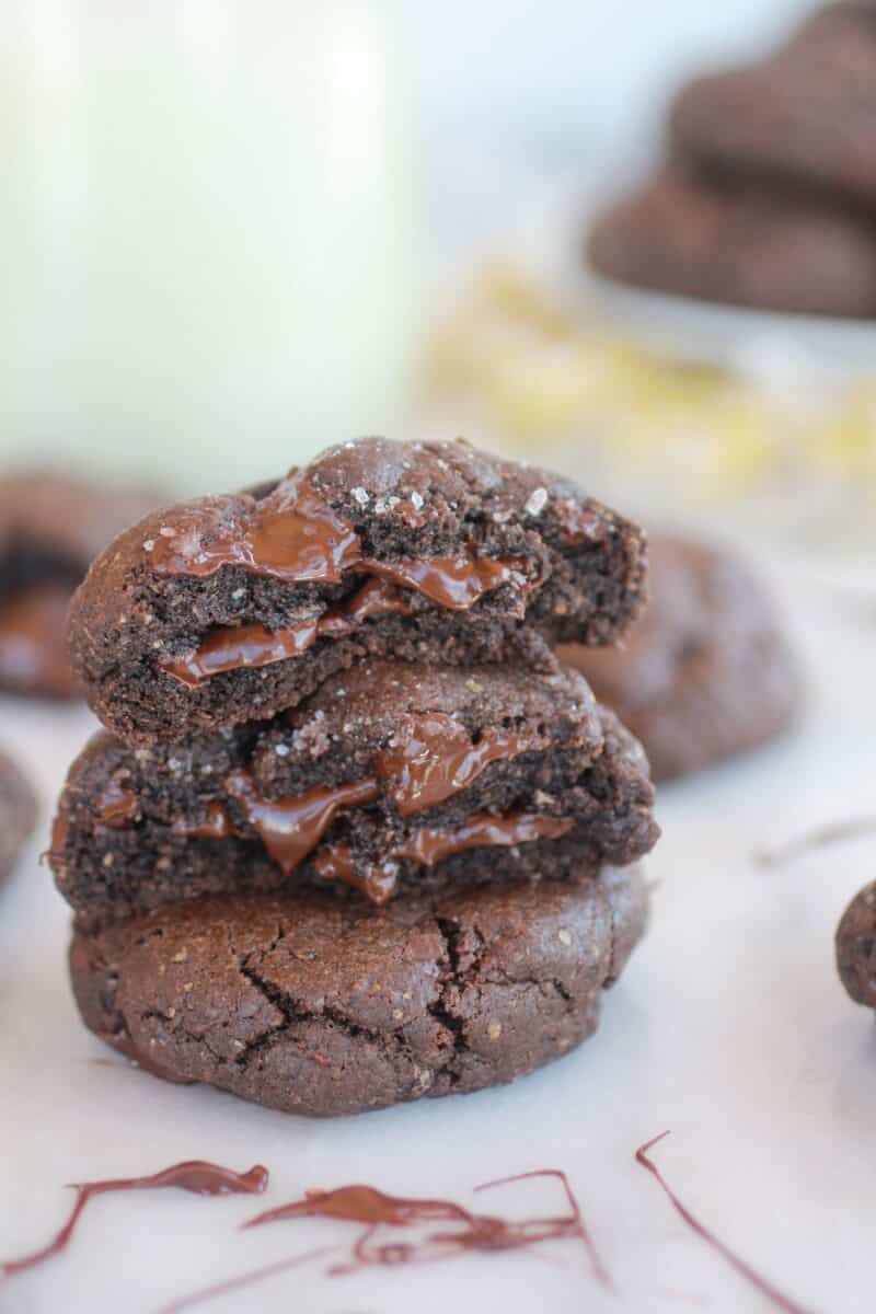 Dark Chocolate Coconut Mudslide Cookies-6