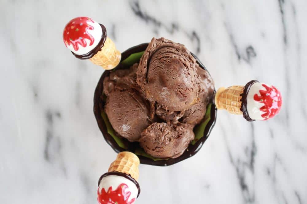 Chocolate Peanut Butter Swirl Fudge Brownie Ice Cream https://dev.halfbakedharvest.com/