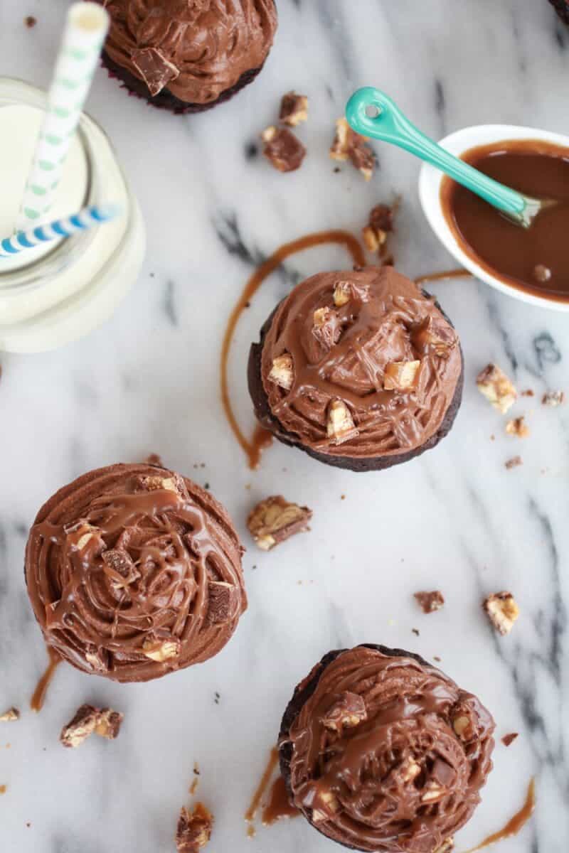 Death By Chocolate Cupcakes https://dev.halfbakedharvest.com/