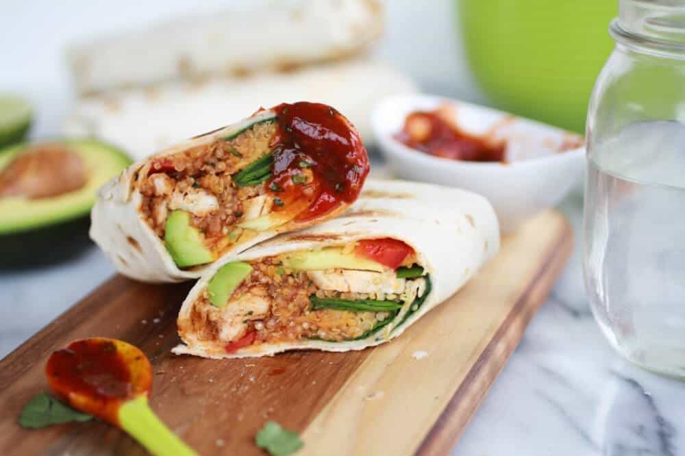 Grilled Tex-Mex Chicken and Qunioa Wraps-13