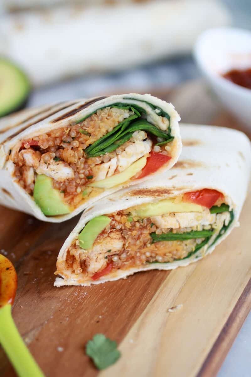 Grilled Tex-Mex Chicken and Qunioa Wraps-9