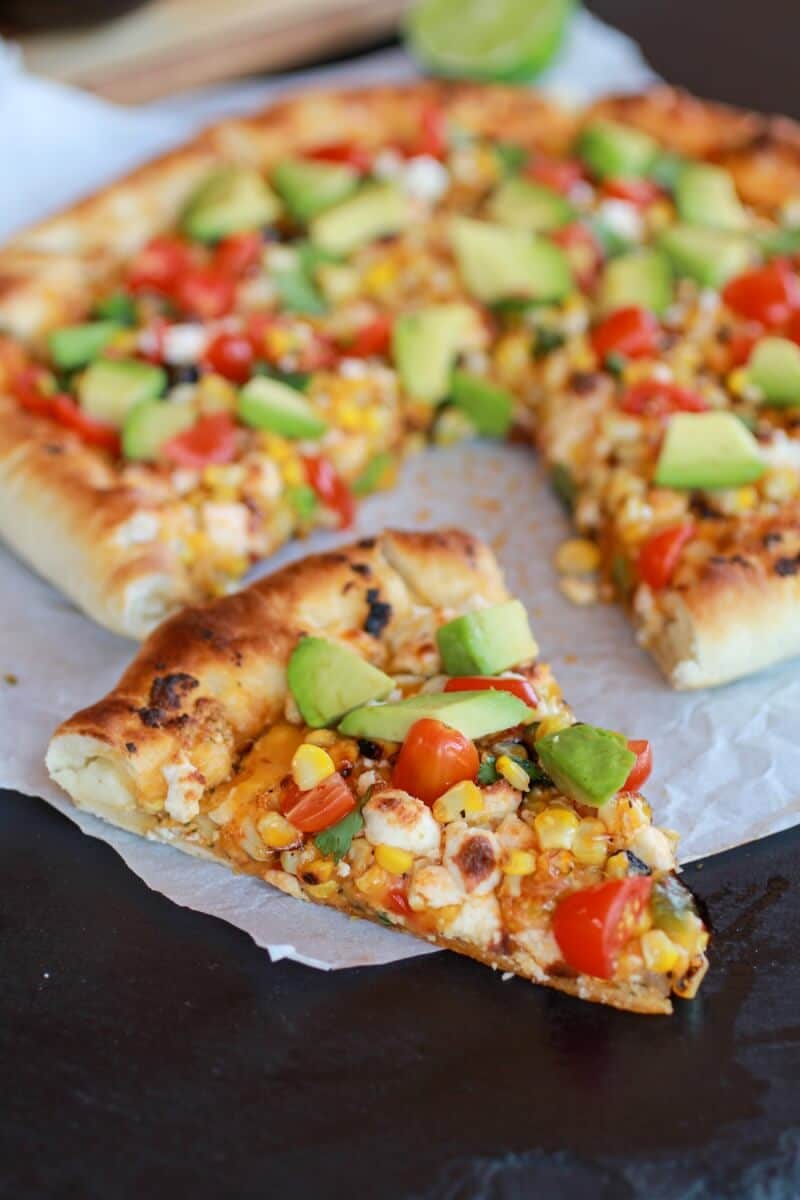 Grilled Corn and Chipotle Pesto Pizza with Queso Fresco | https://dev.halfbakedharvest.com/