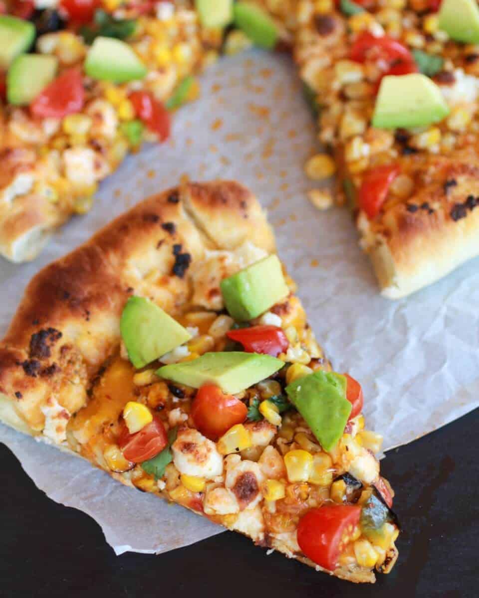 Grilled Corn and Chipotle Pesto Pizza with Queso Fresco | https://dev.halfbakedharvest.com/