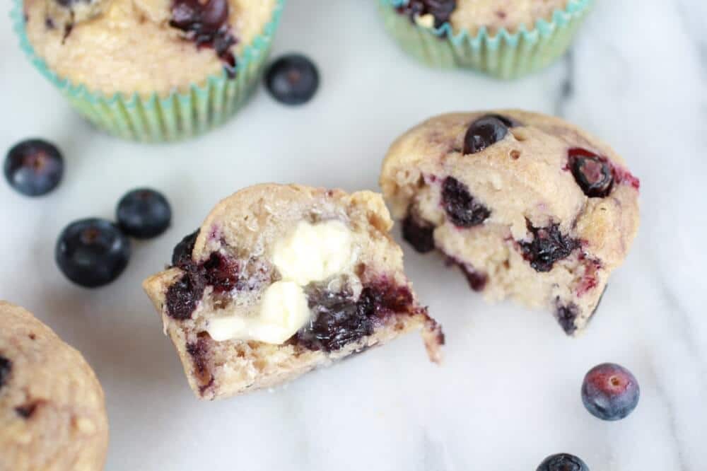 Whole Wheat Caramelized Blueberry Loaded Muffins | https://dev.halfbakedharvest.com/
