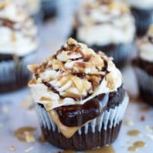 Snickers Coconut Caramel Cupcakes