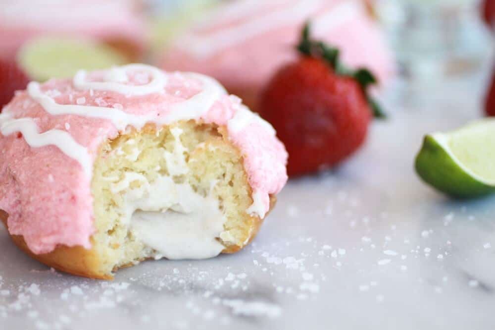 Strawberry Margarita Cream Filled Donuts | https://dev.halfbakedharvest.com/