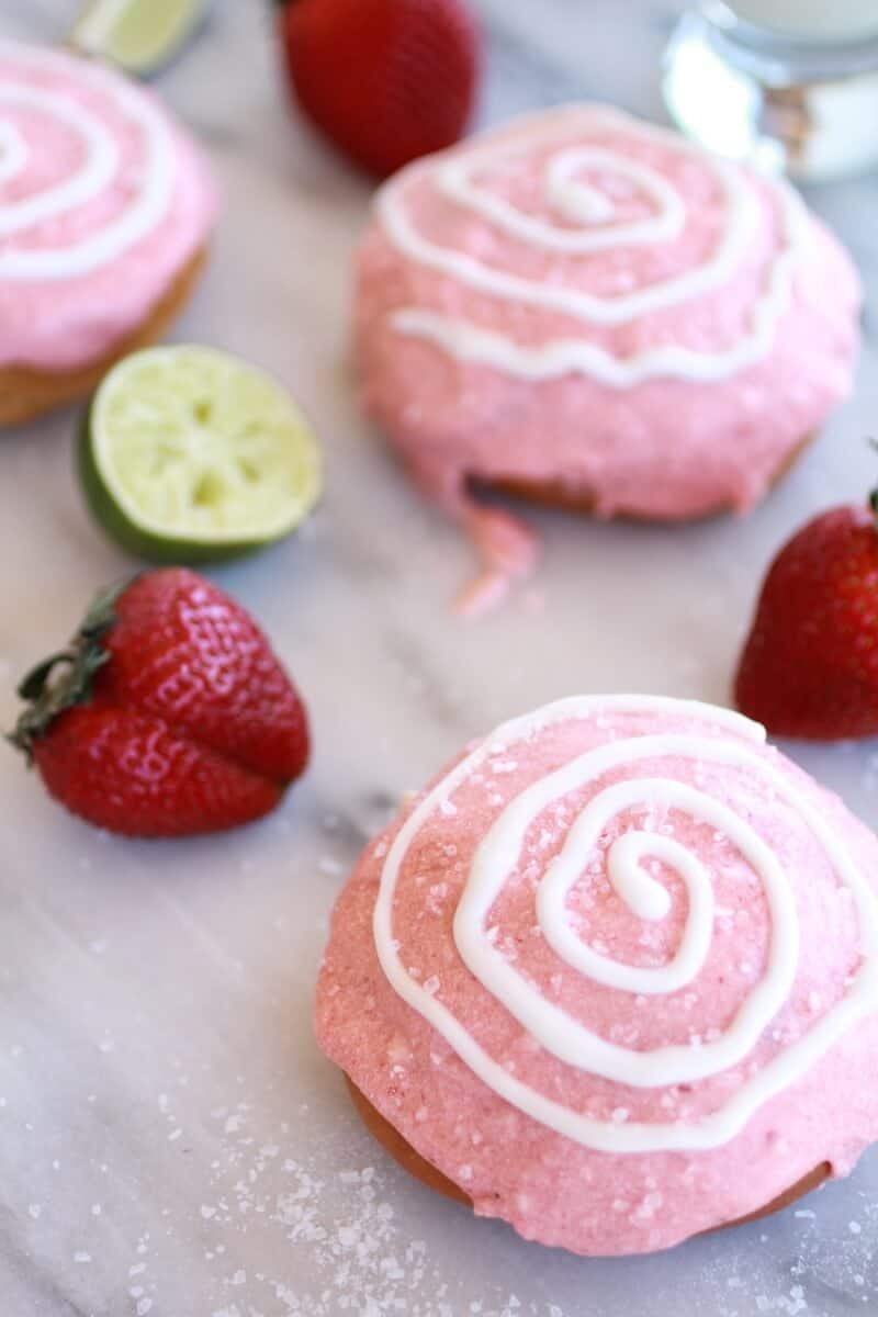 Strawberry Margarita Cream Filled Donuts | https://dev.halfbakedharvest.com/
