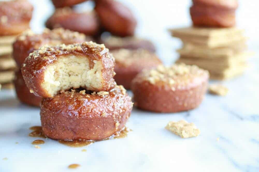MIni Brown Sugar Glazed Graham Cracker Doughnuts | halfbakedharvest.com