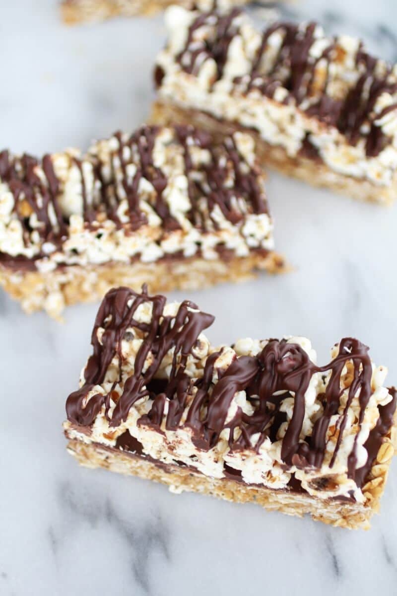 Dark Chocolate Cappuccino Popcorn Granola Bars | halfbakedharvest.com/