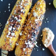 Exactly How I Grill My Corn + Chipotle Lime and Cotija Cheese Butter
