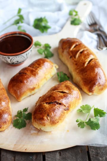 Caramelized Onion and BBQ Chicken Strombolis