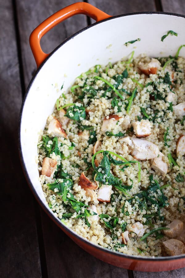 Easy Creamy Buffalo Chicken Quinoa Bake | halfbakedharvest.com