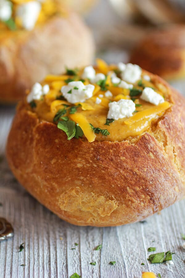 Curried Butternut Squash Broccoli Cheddar and Goat Cheese Soup | halfbakedharvest.com