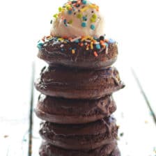 Vegan Gooey Chocolate Doughnuts (& A Giveaway!)