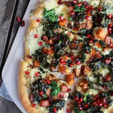Caramelized Butternut, Crispy Kale + Fontina Pizza