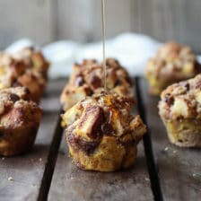 Cinnamon Brioche Chocolate Chip French Toast Muffins with Coconut Streusel