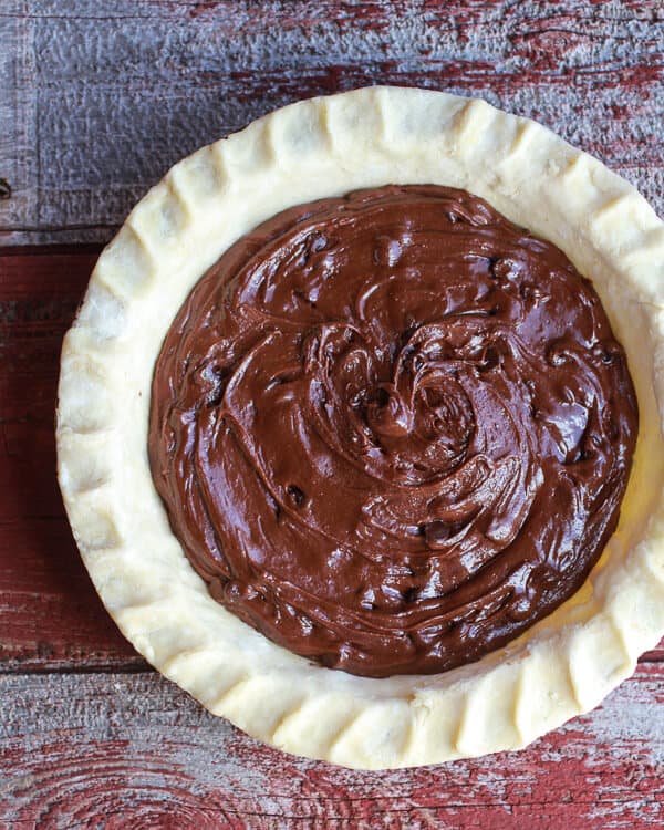 Fudge Brownie and Chocolate Liqueur Crème Brûlée Pie | halfbakedharvest.com