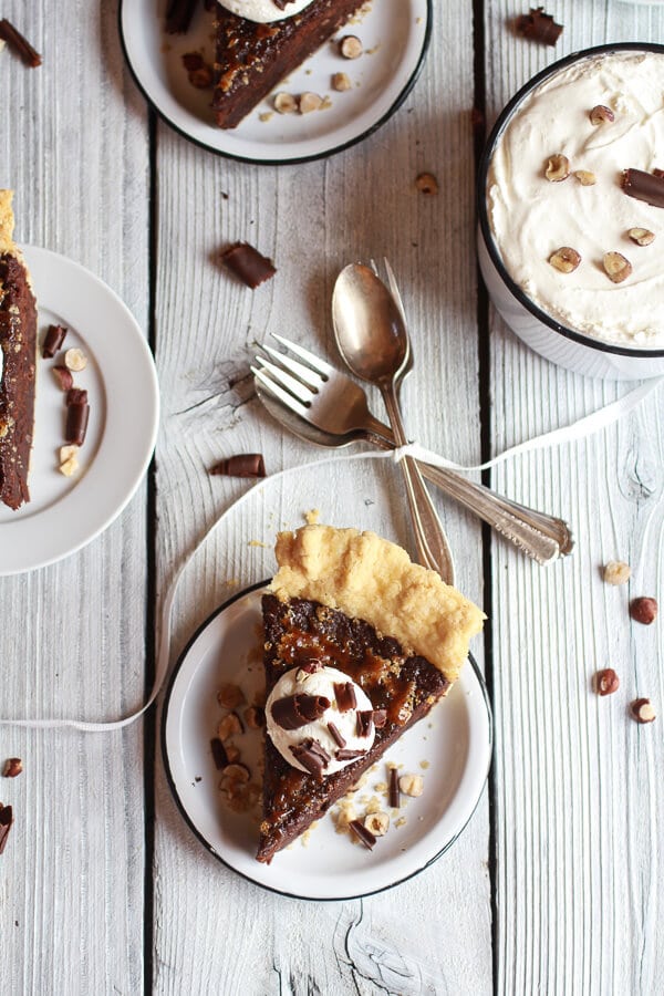 Fudge Brownie and Chocolate Liqueur Crème Brûlée Pie | halfbakedharvest.com