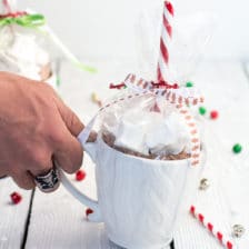 Homemade Holiday Gifts: Easy Double Chocolate Vanilla Bean Hot Cocoa Mugs + Marshmallows