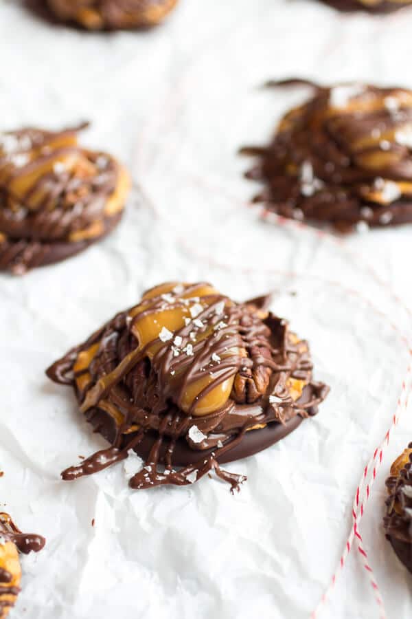 (Idiot Proof) Salted Chocolate Covered Pretzel + Nutella Turtle Cookies | | halfbakedharvest.com @hbharvest