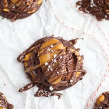 Salted Chocolate Covered Pretzel Nutella Turtle Cookies