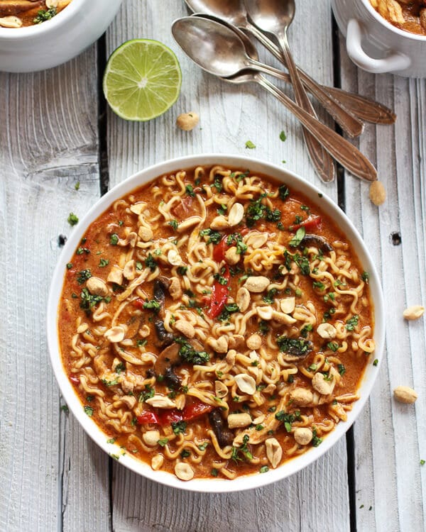 Thai Peanut Chicken and Ramen Noodle Soup | halfbakedharvest.com