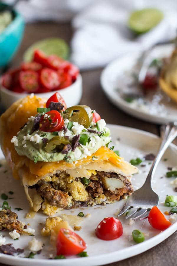 Breakfast Chimichangas with Avocado + Cajita Cheese | halfbakedharvest.com