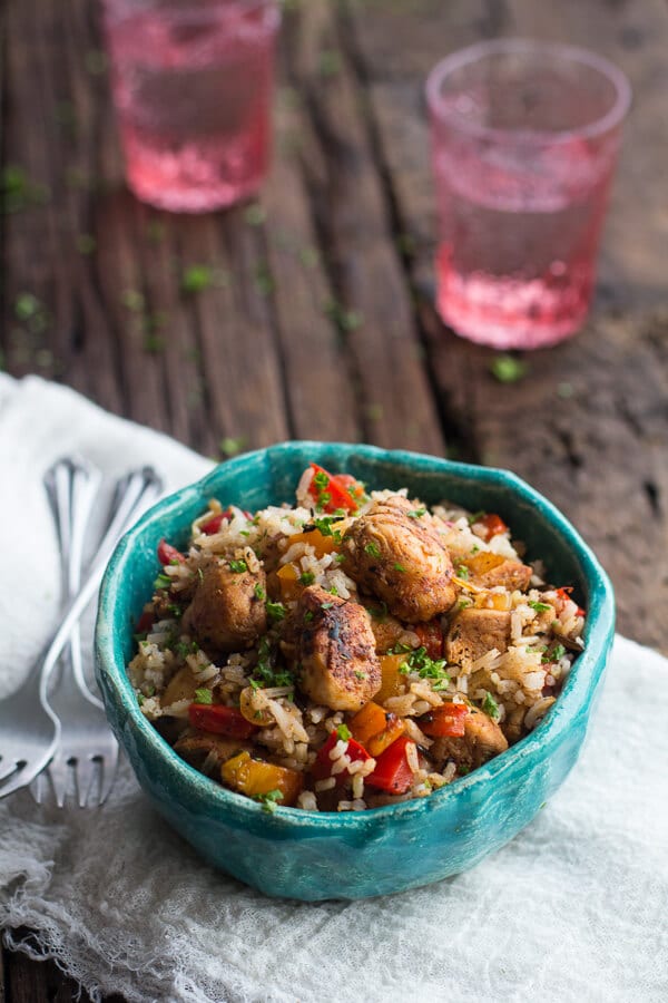 30 Minute Healthy Kickin' Cajun Chicken and Rice | halfbakedharvest.com