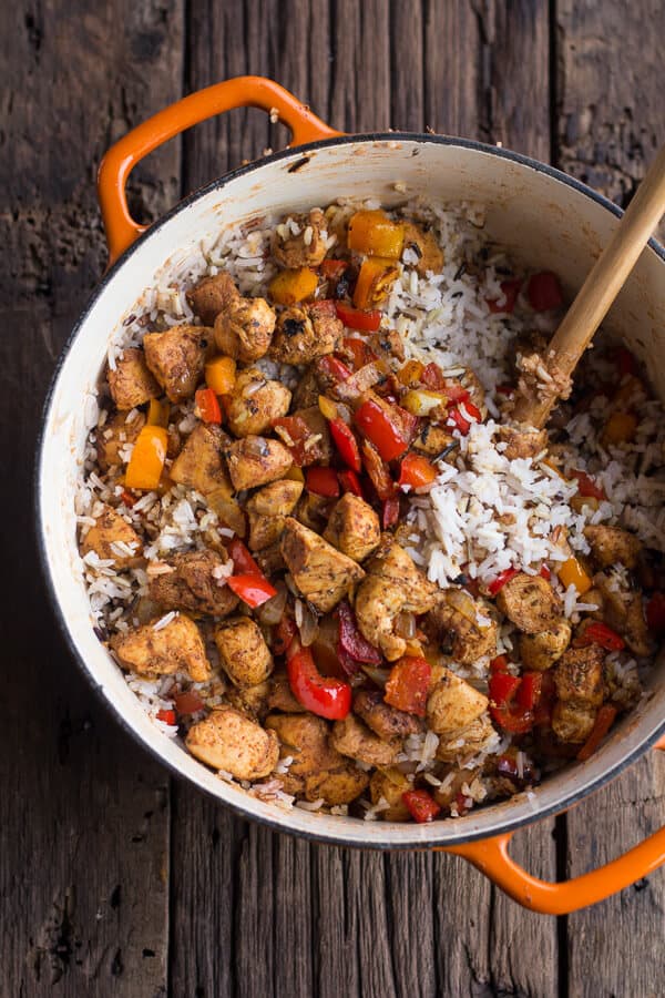 30 Minute Healthy Kickin' Cajun Chicken and Rice | halfbakedharvest.com