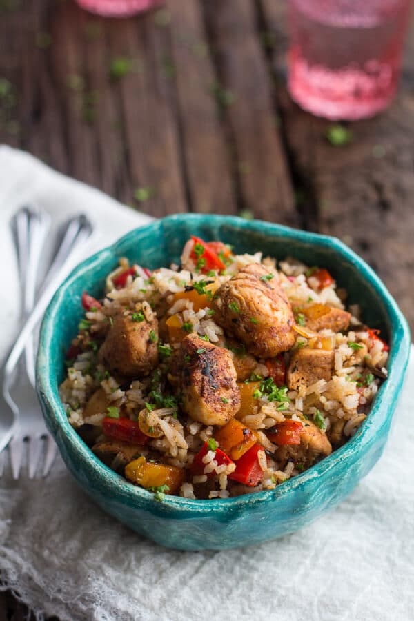 30 Minute Healthy Kickin' Cajun Chicken and Rice | halfbakedharvest.com