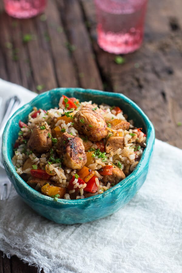 30 Minute Healthy Kickin' Cajun Chicken and Rice | halfbakedharvest.com