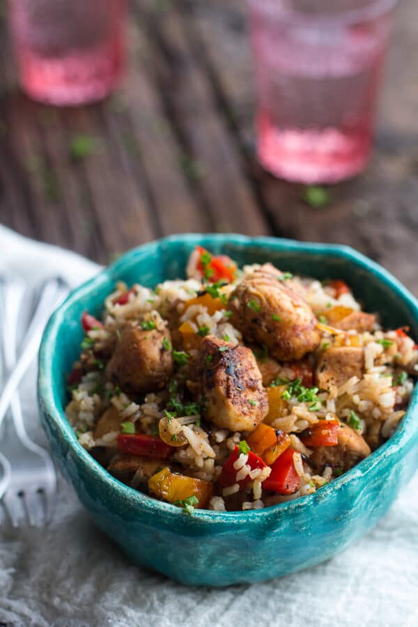 30 Minute Healthy Kickin' Cajun Chicken and Rice | halfbakedharvest.com