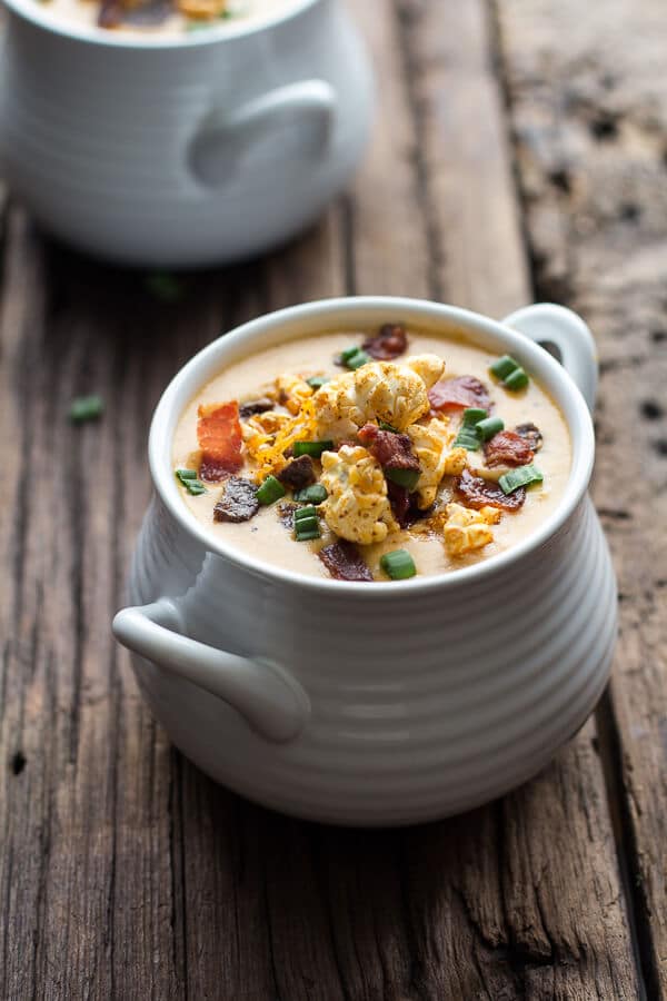 Cheddar Ale Soup with Chili Cheese Popcorn | halfbakedharvest.com