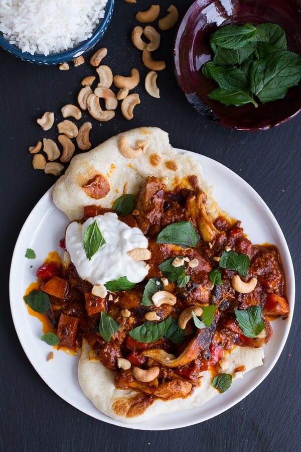 Saucy Indian Spiced Chicken with Naan | halfbakedharvest.com