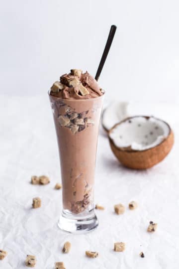 Chocolate Coconut Ice Cream Cookie Dough Blizzard (with VIDEO).