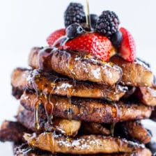 Coffee Caramelized Croissant French Toast Sticks.