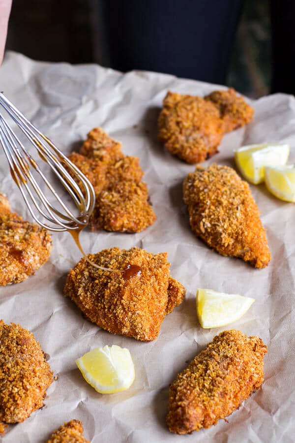Oven-Fried Southern Chicken With Sweet Honey Bourbon Sauce | halfbakedharvest.com