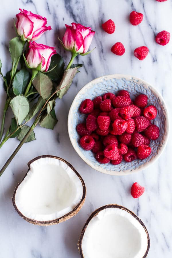 Coconut Raspberry Macarons With Raspberry Rose Buttercream | halfbakedharvest.com