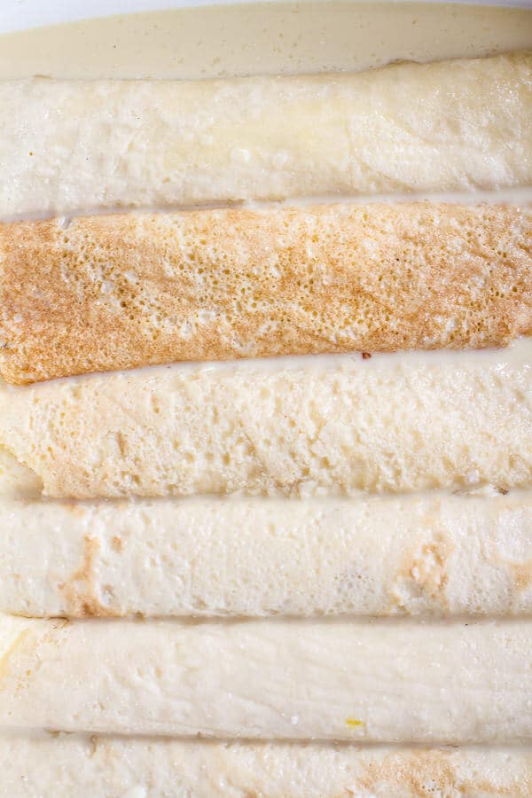 Lemon Ricotta Cheese Stuffed French Toast Crepes with Vanilla Stewed Strawberries | halfbakedharvest.com