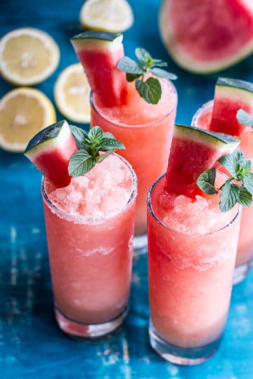 Pink Watermelon Lemonade Slushies.
