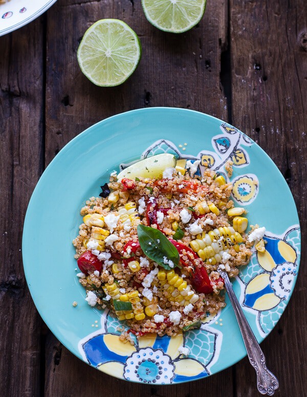 Summer Grilled Mexican Street Corn Quinoa Salad | halfbakedharvest.com