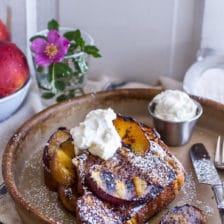 Brown Sugar Peaches and Cream Grilled French Toast.