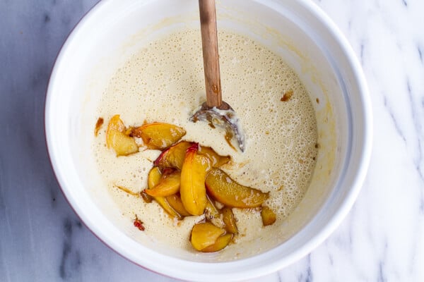 Make Ahead Peaches and Cream Breakfast Bake | halfbakedharvest.com @hbharvest